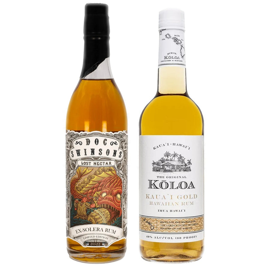DOC Swinsons Rum Lost Nectar and Koloa Kaua'i Gold Rum