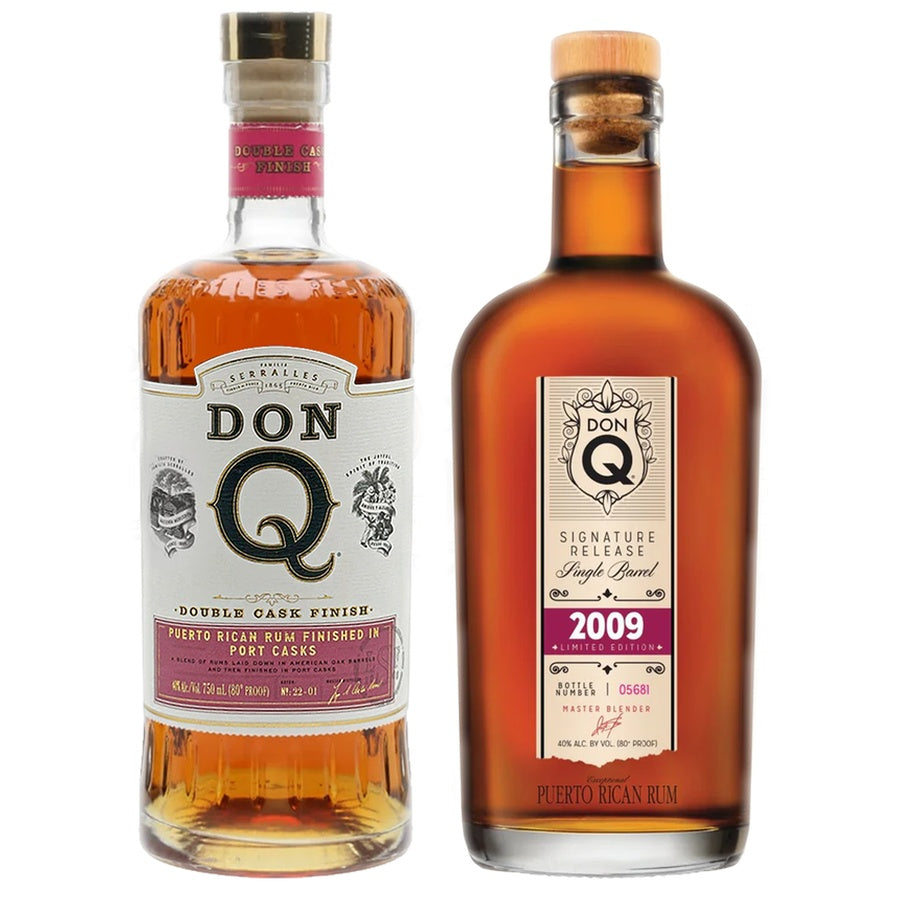 Don Q Double Aged Port Cask Rum and Don Q Sign Rel Sb Rum 2009