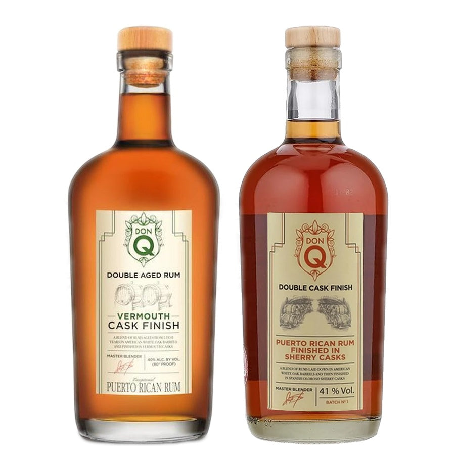 Don Q Double Aged Rum Vermouth Cask Finish and Don Q Double Cask Fin Sherry Cask Rum