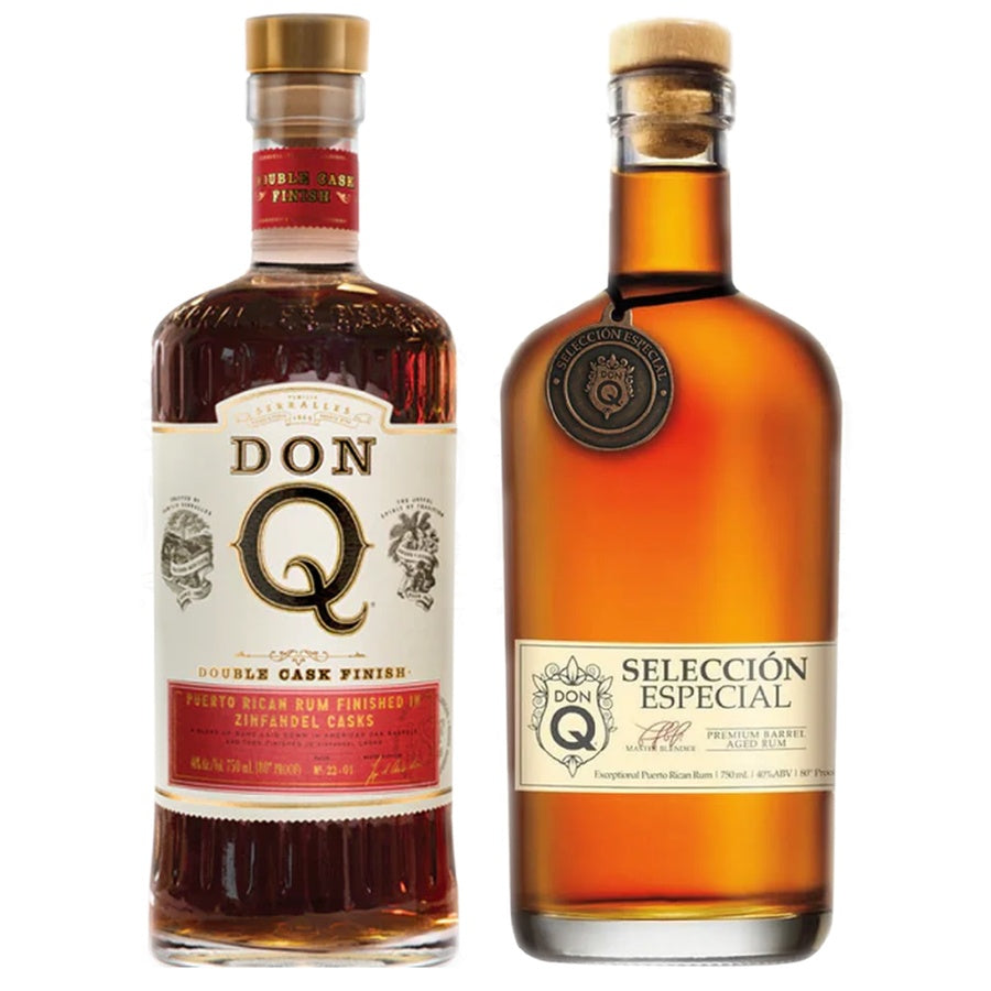 Don Q Double Aged Zin Cask Rum and Don Q Select Esp Dist Blend Rum