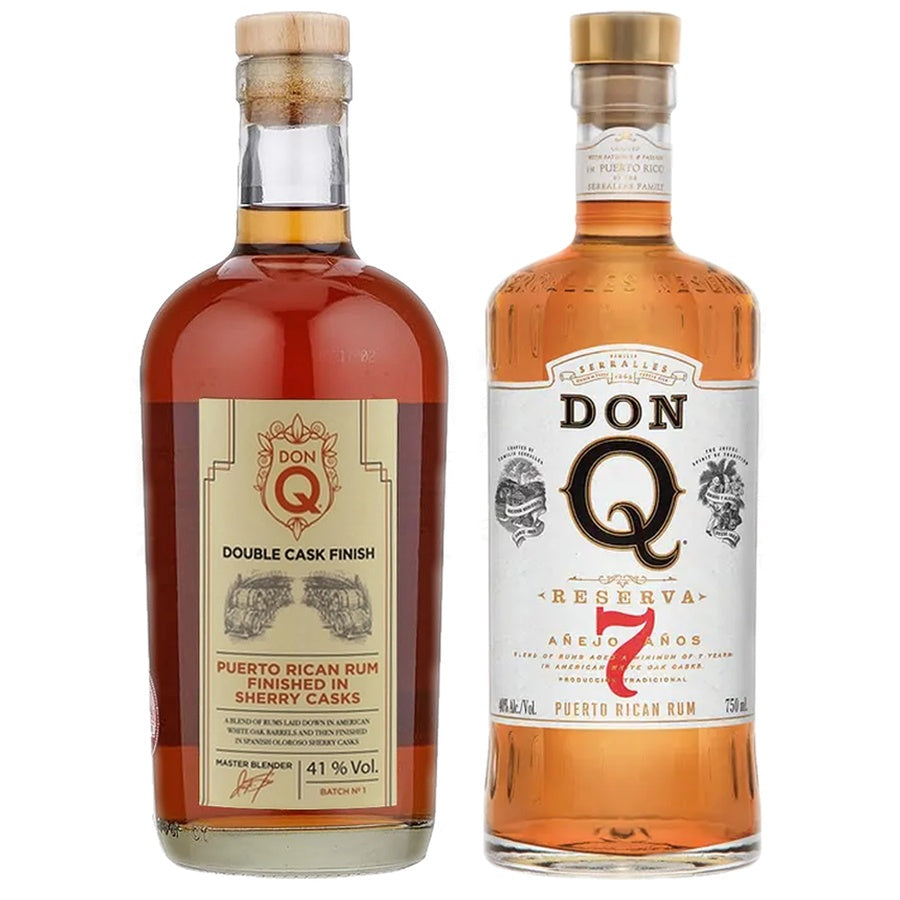 Don Q Double Cask Fin Sherry Cask Rum and Don Q Reserva 7 Year Old Rum