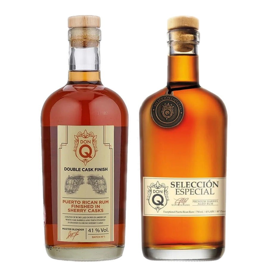 Don Q Double Cask Fin Sherry Cask Rum and Don Q Select Esp Dist Blend Rum