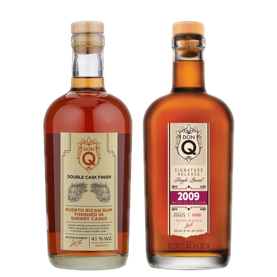 Don Q Double Cask Fin Sherry Cask Rum and Don Q Sign Rel Sb Rum 2009
