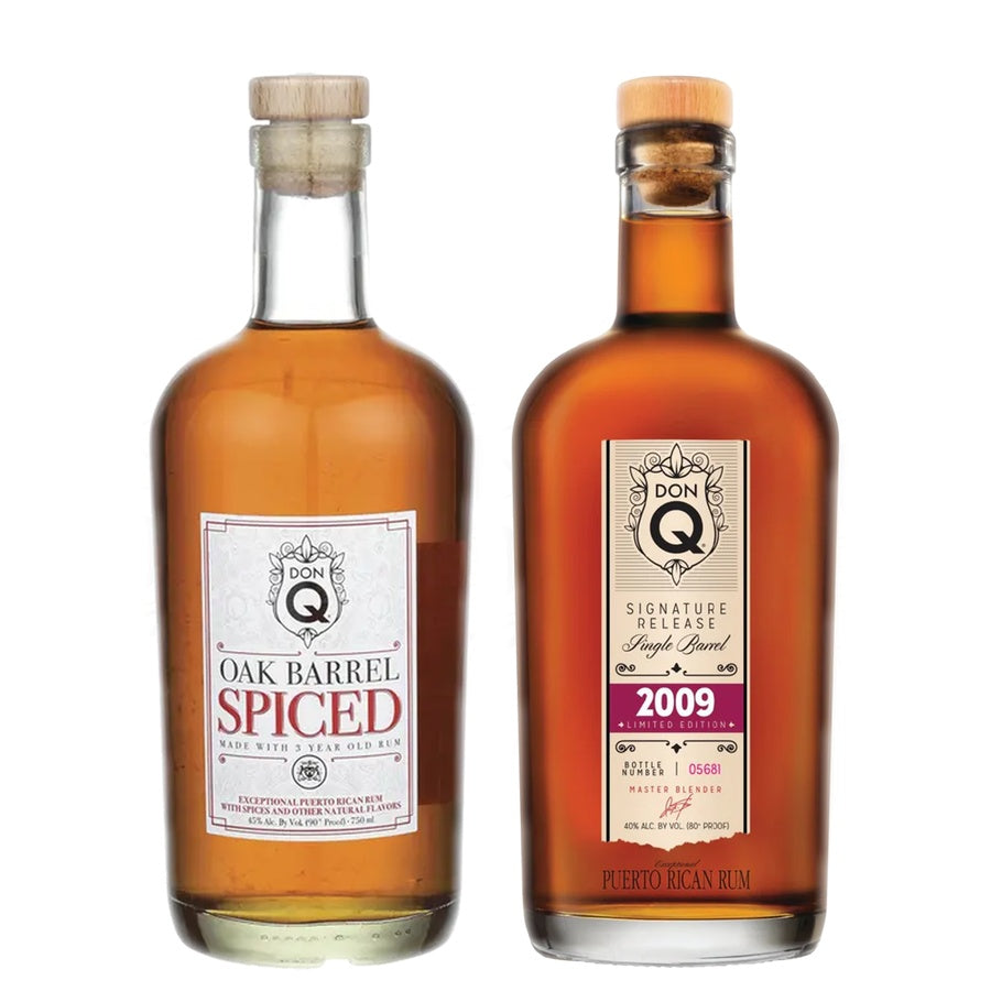 Don Q Oak Barrel Spiced Rum and Don Q Sign Rel Sb Rum 2009