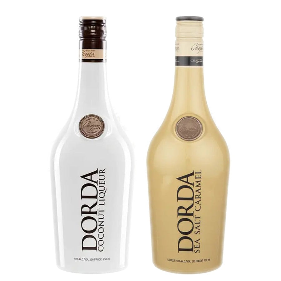 Dorda Coconut Liqueur and Dorda Sea Salt Caramel Liqueur