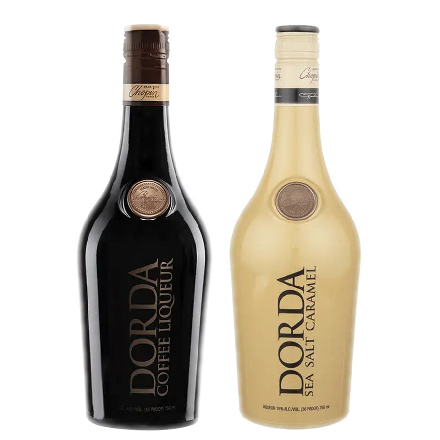 Dorda Coffee Liqueur and Dorda Sea Salt Caramel Liqueur