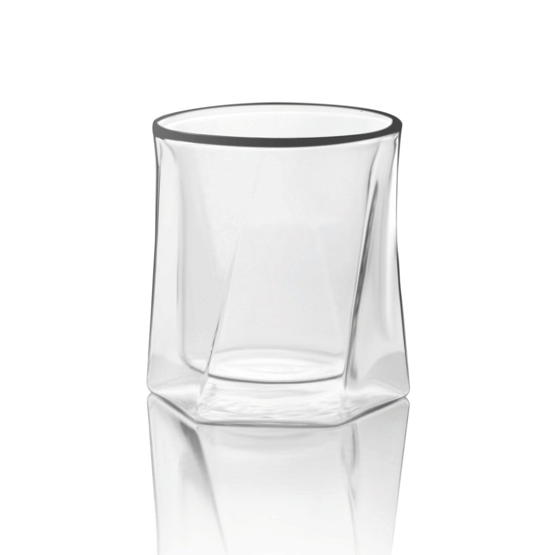 Double Wall Hexagon Whiskey Glasses - Set of 4 - BottleBuzz