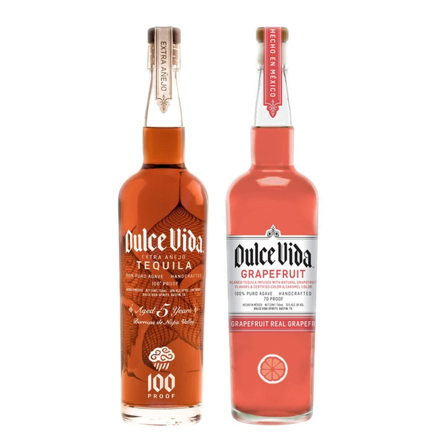 Dulce Vida 5 Year Old Extra Anejo Tequila and Dulce Vida Grapefruit Tequila