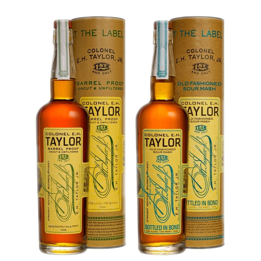 E.H. Taylor Barrel Proof Bourbon and E.H. Taylor Old Fashioned Sour Mash Bourbon
