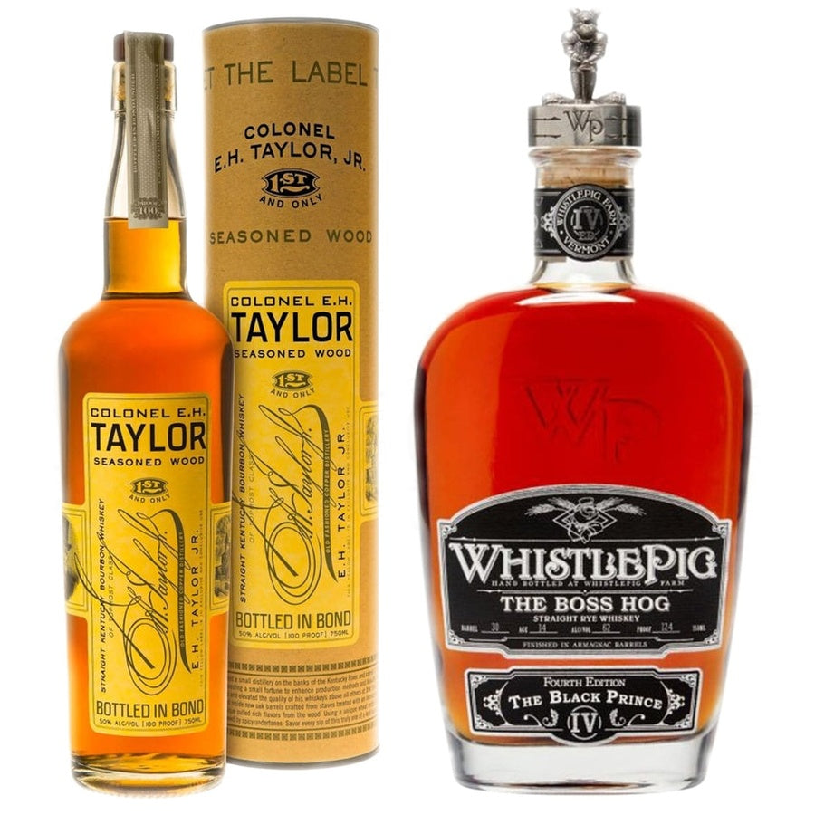 E.H. Taylor Seasoned Wood Bourbon and WhistlePig The Boss Hog Edition 4 "Skinny Black Prince"
