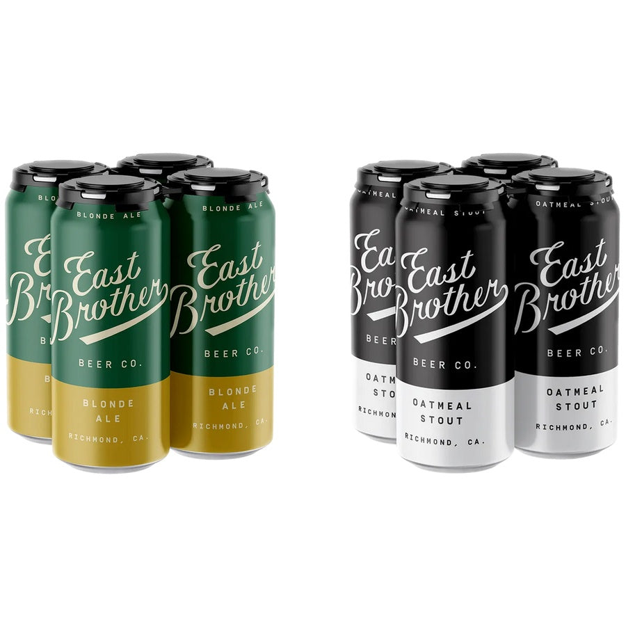 East Brother Blonde Ale 24 Pack and East Brother Oatmeal Stout 24 Pack