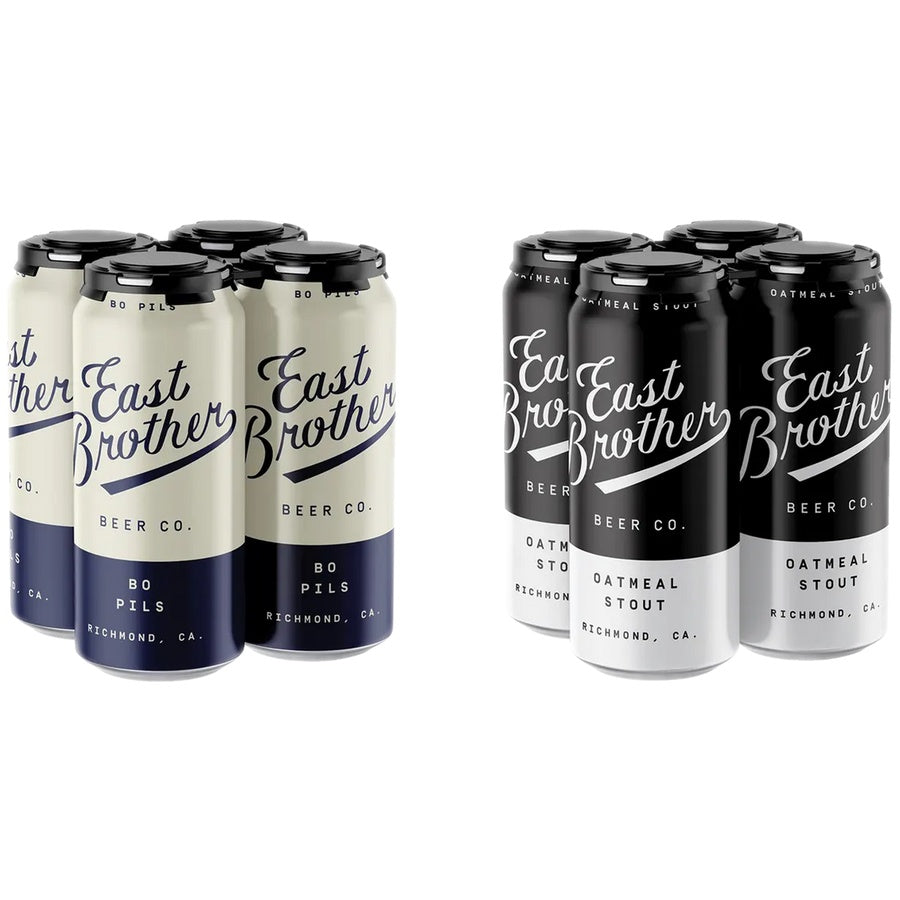 East Brother Bo Pilsner 24 Pack and East Brother Oatmeal Stout 24 Pack