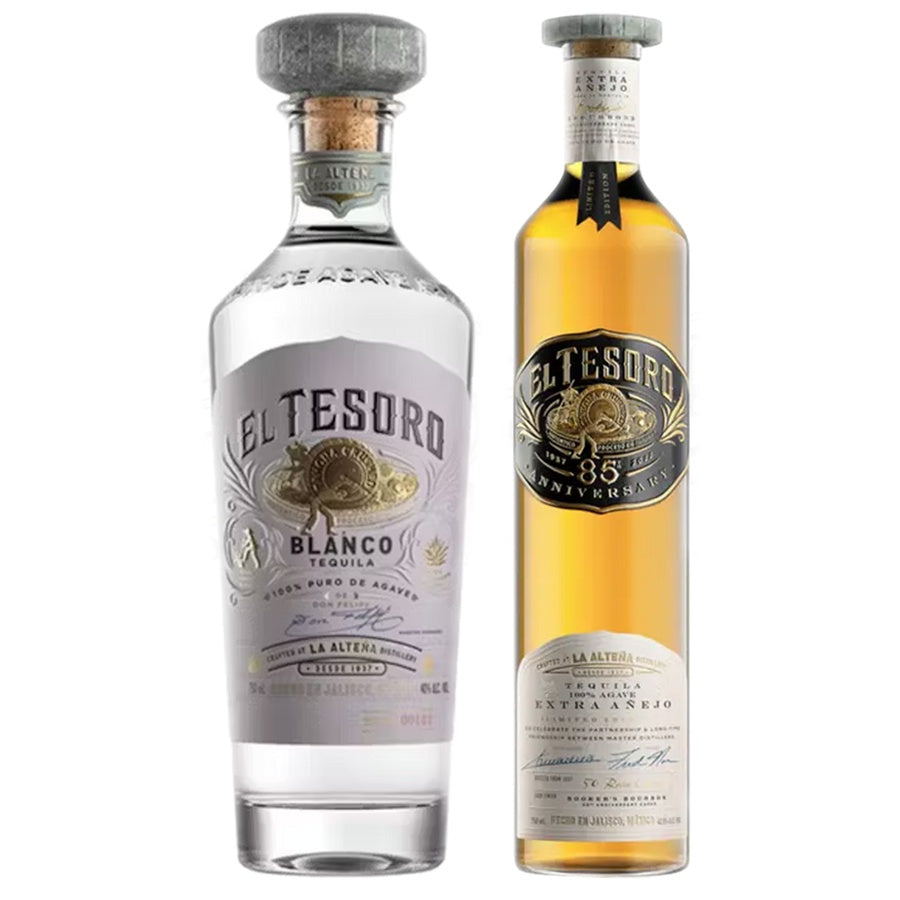 El Tesoro Tequila Blanco and El Tesoro Tequila Extra Anejo 85th Anniversary Limited Edition