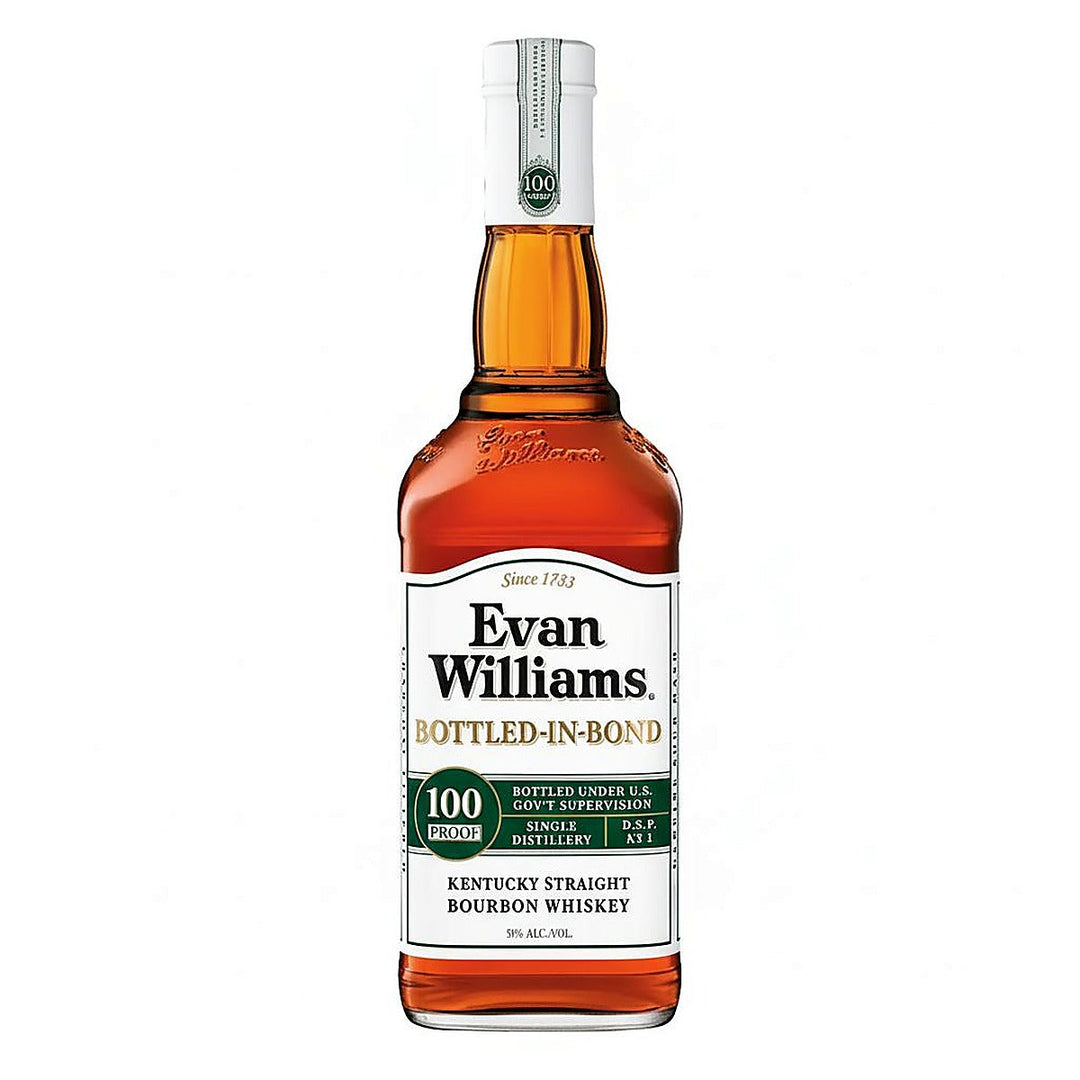 Evan Williams Straight Bourbon White Label Bottled In Bond 1.75L