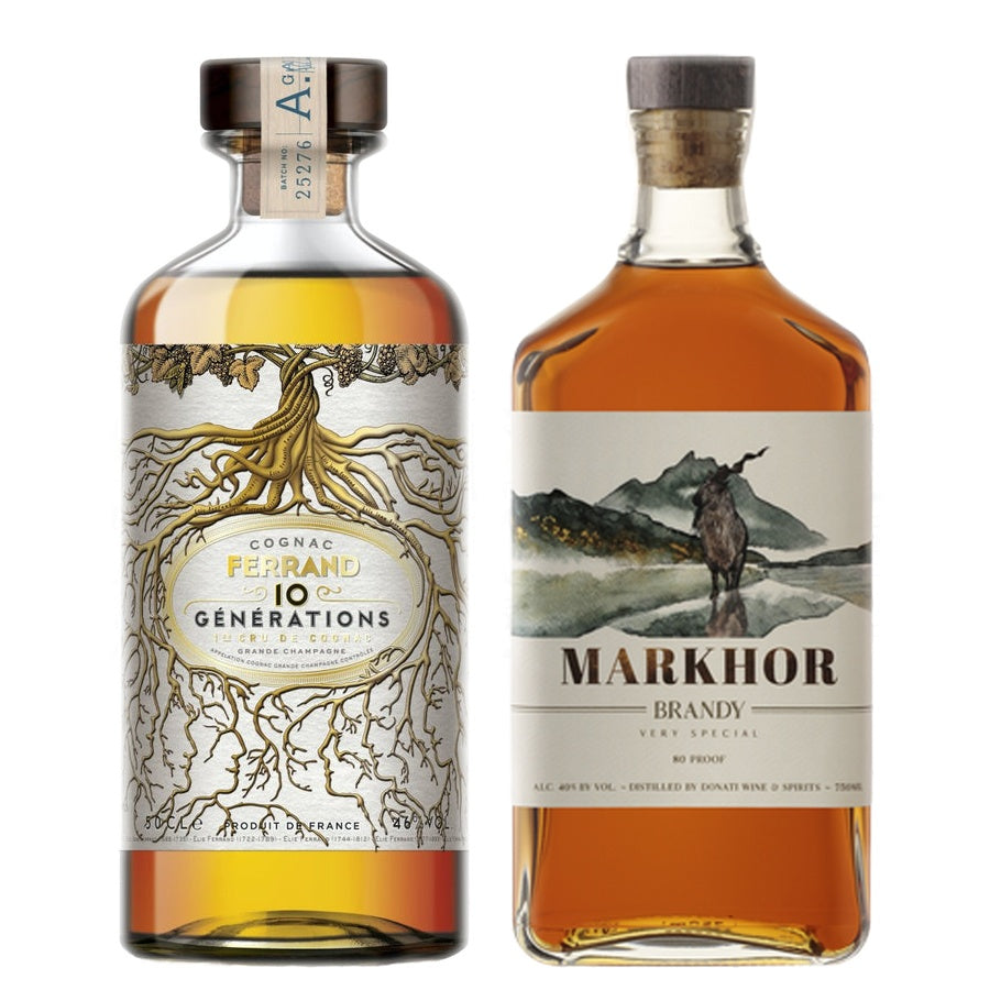 Ferrand 10 Generations Cognac and Markhor Brandy VS