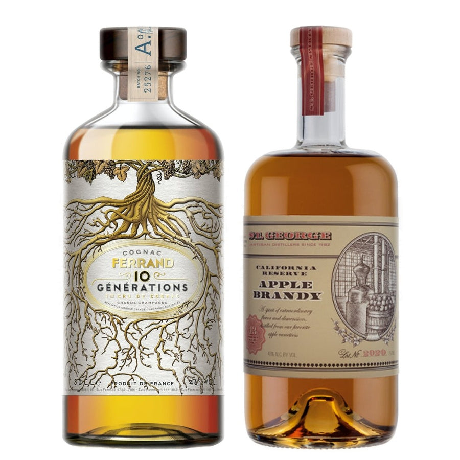 Ferrand 10 Generations Cognac and St. George Spirits California Reserve Apple Brandy