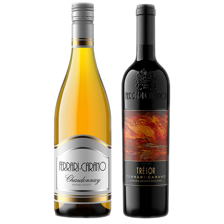 Ferrari Carano Chardonnay Sonoma County and Ferrari Carano Red Wine Tresor Sonoma County