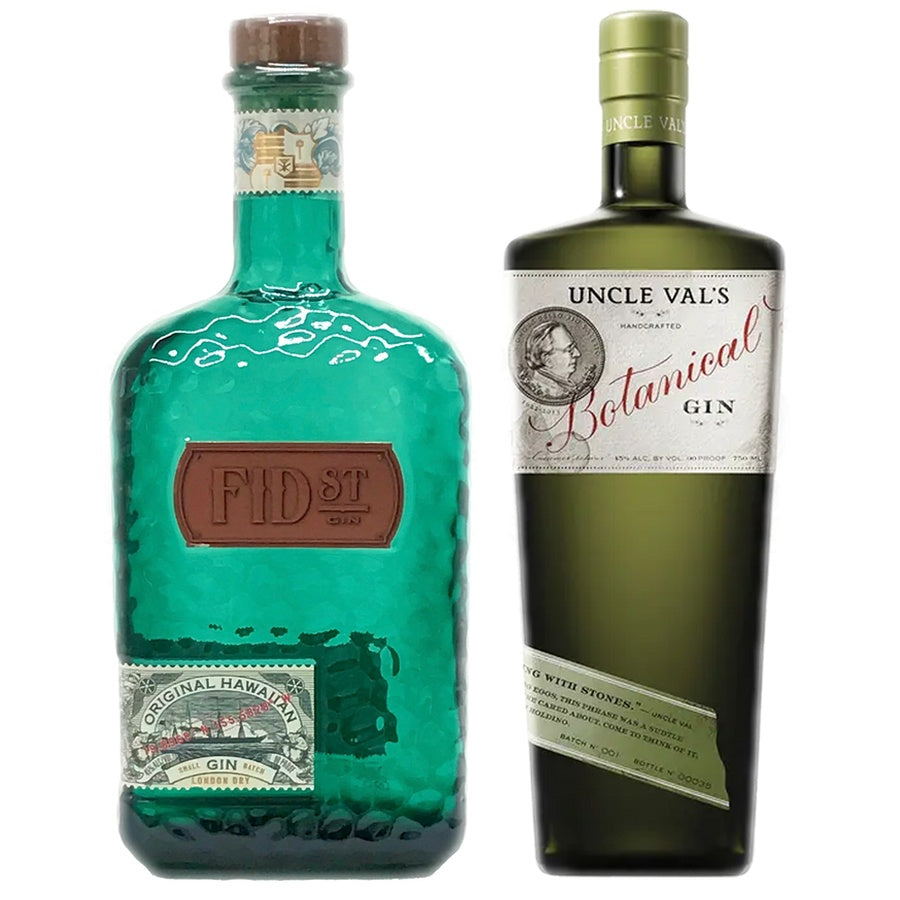 Fid Street Hawaiian Gin and Uncle Vals Gin Botanical