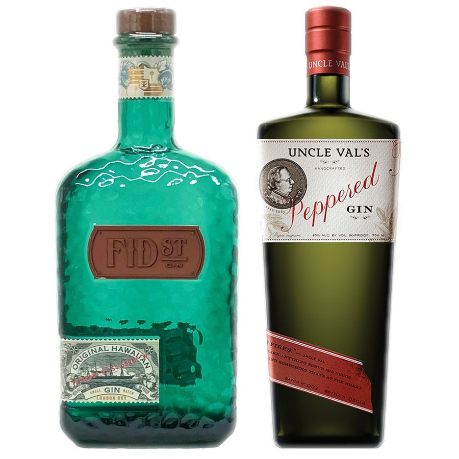 Fid Street Hawaiian Gin and Uncle Vals Gin Peppered