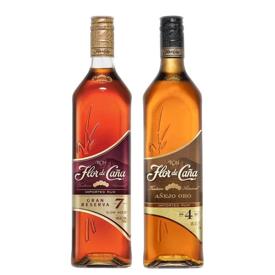 Flor de Cana 7 Year Old Gran Reserva Rum and Flor De Cana Oro 4 Yr Rum