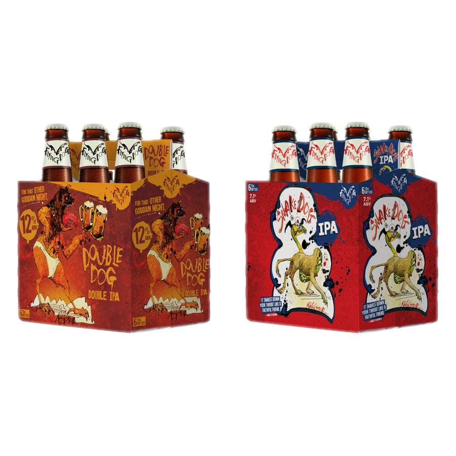 Flying Dog Double Dog 24 Pack and Flying Dog Snake Dog IPA 24 Pack
