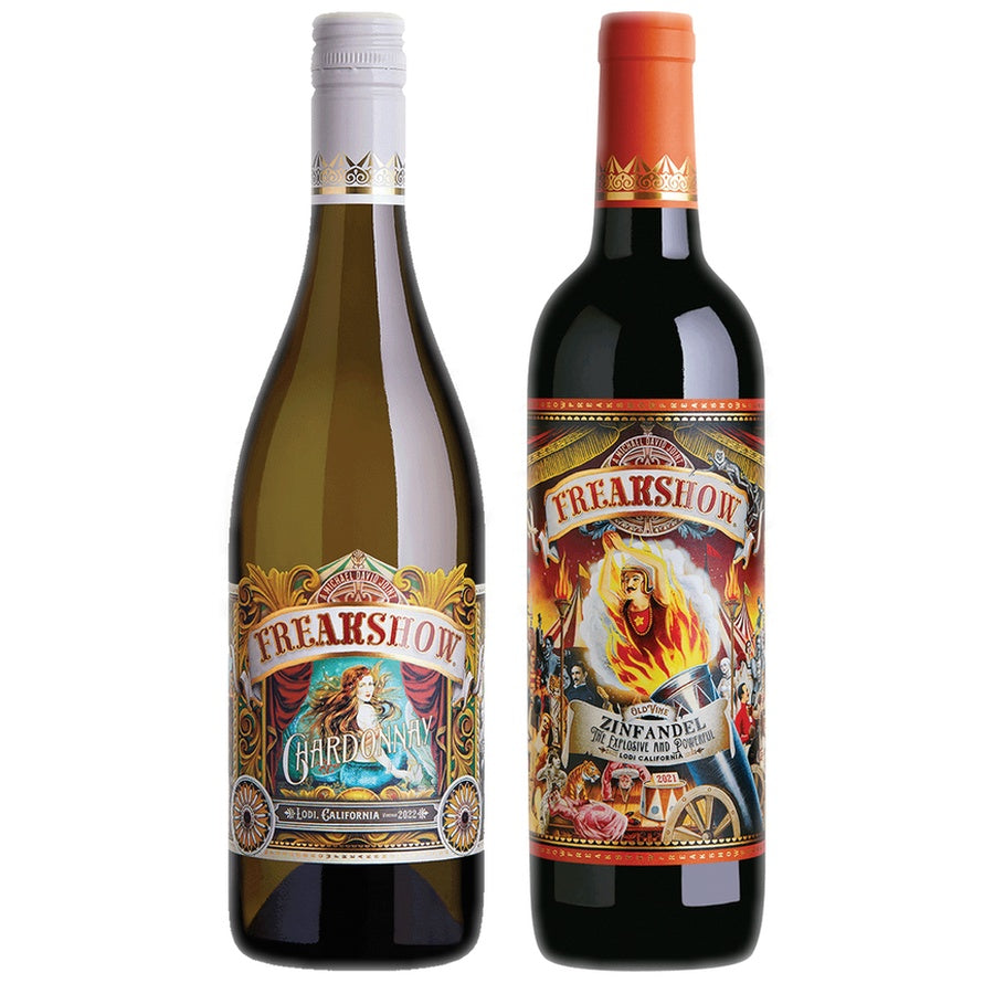 Freakshow Chardonnay and Freakshow Zinfandel