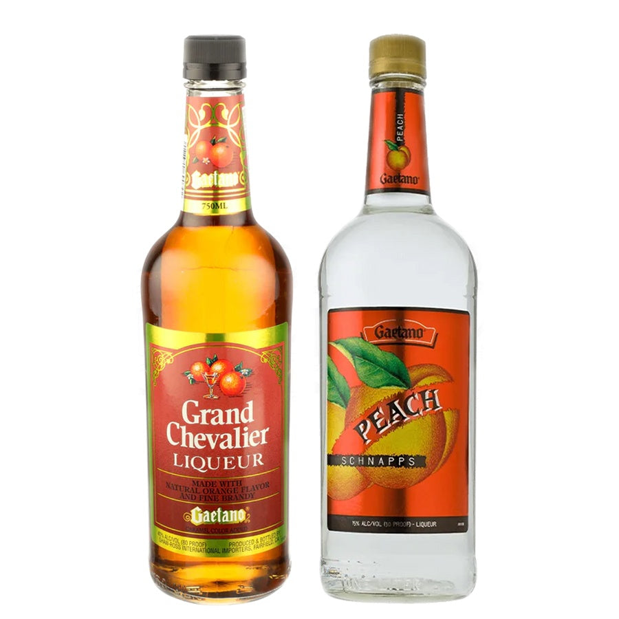 Gaetano Grand Chevalier Liqueur and Gaetano Peach Schnapps