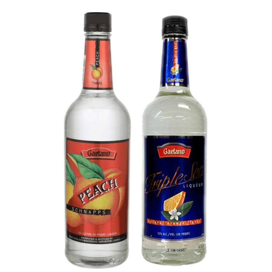 Gaetano Peach Schnapps Liqueur and Gaetano Triple Sec Liqueur