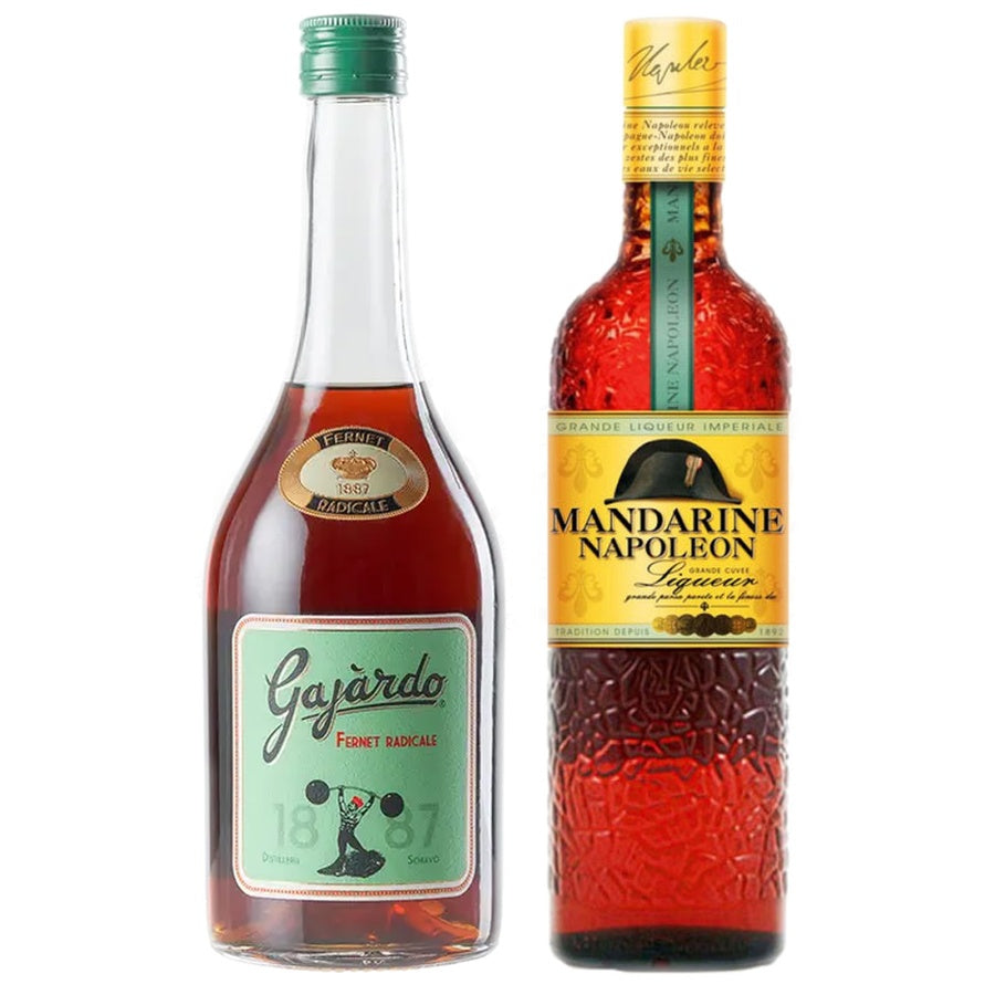 Gajardo Bitter Fernet Radicale Liqueur and Mandarine Napoleon Grande Liqueur Imperiale