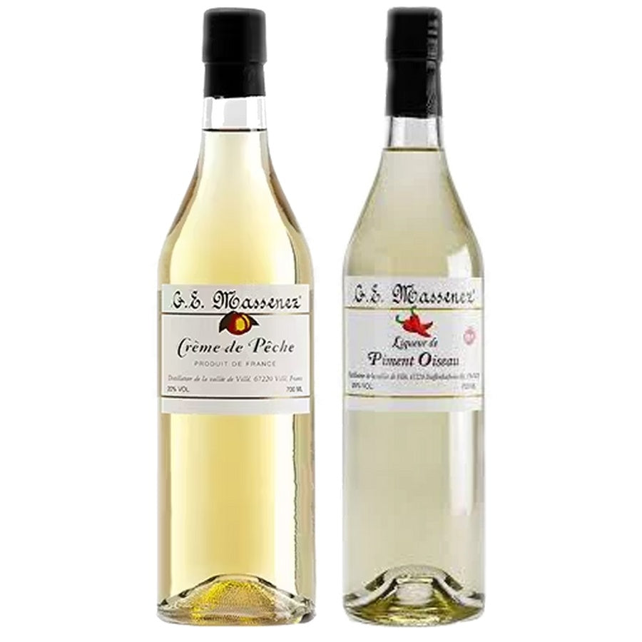 Ge Massenez Creme De Peche and Ge Massenez Liqueur Chili Pepper