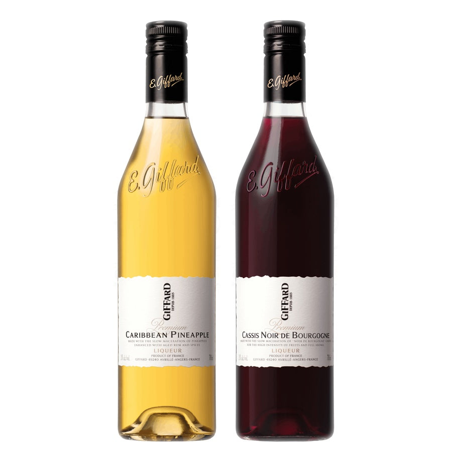 Giffard Caribbean Pineapple Liqueur and Giffard Cassis Noir de Bourgogne Liqueur