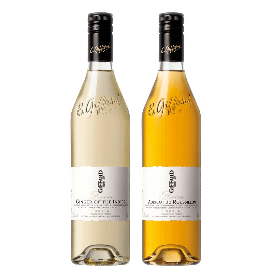 Giffard Ginger of the Indies Liqueur and Giffard Roussillon Apricot Liqueur