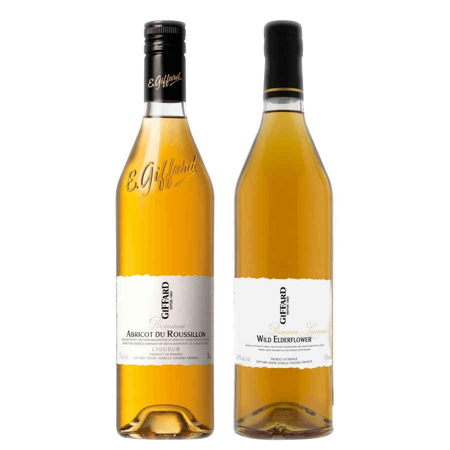 Giffard Roussillon Apricot Liqueur and Giffard Wild Elderflower Liqueur