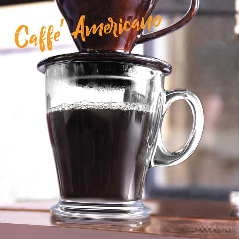 Glass Americano Coffee Cup - 12oz - Set of 6 - BottleBuzz