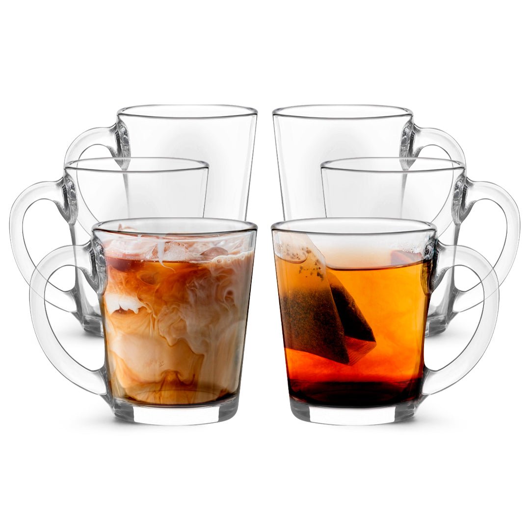 Glass Coffee/Tea Mug - 10.5oz - Set of 6 - BottleBuzz