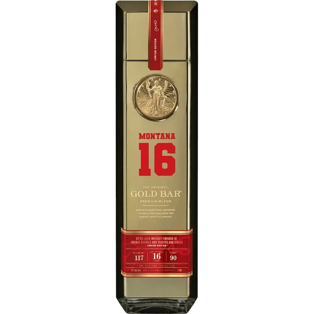 Gold Bar Blended American Whiskey Premium Blend Joe Montana 16 Year - BottleBuzz