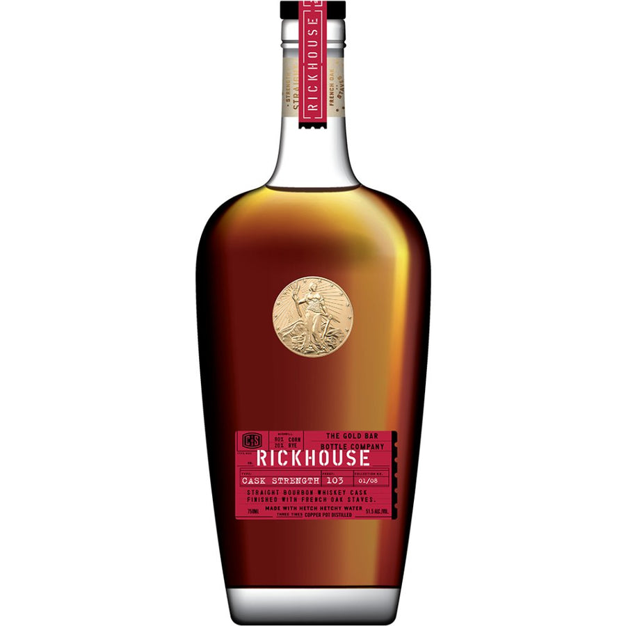 Gold Bar Straight Bourbon Whiskey Rickhouse Cask Strength 103 - BottleBuzz