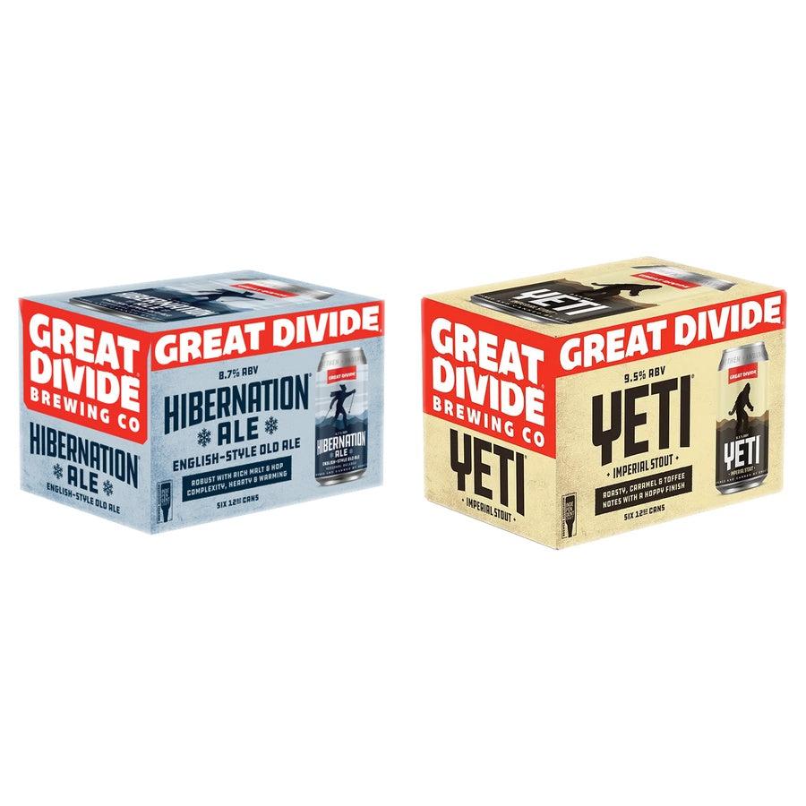 Great Divide Hibernation Ale 24 Pack and Great Divide Yeti Imperial 24 Pack