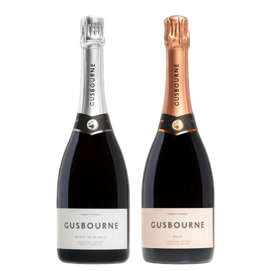 Gusbourne Brut Blanc De Blancs England and Gusbourne Brut Rose