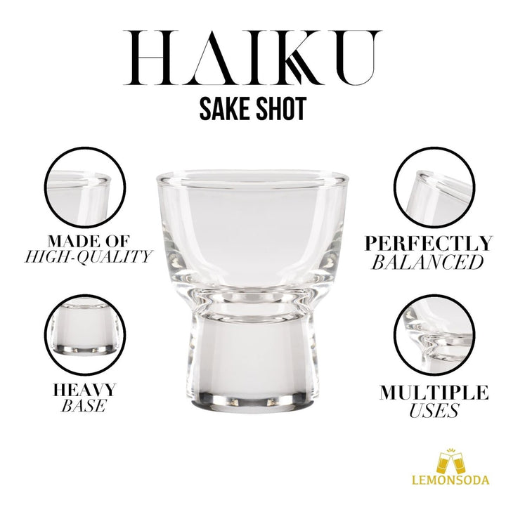 Haiku Sake Shot Glasses - (60 mL / 2 fl. oz.) - BottleBuzz