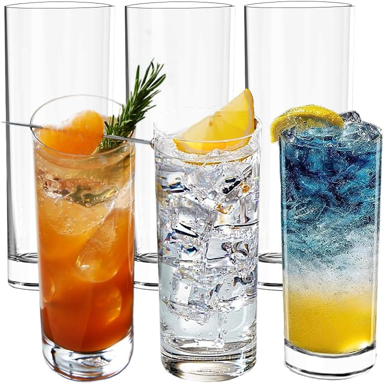 Highball Glasses Heavy Base Tom Collins Glasses - 12/15 - Ounce Cups - BottleBuzz