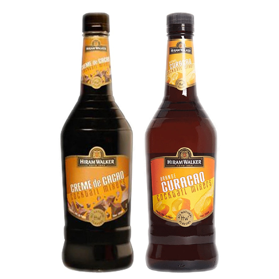 Hiram Walker Creme De Cacao Dark and Hiram Walker Curacao Orange