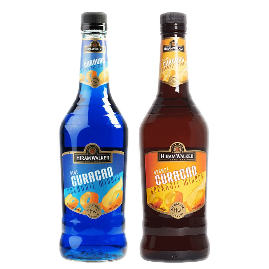 Hiram Walker Curacao Blue and Hiram Walker Curacao Orange