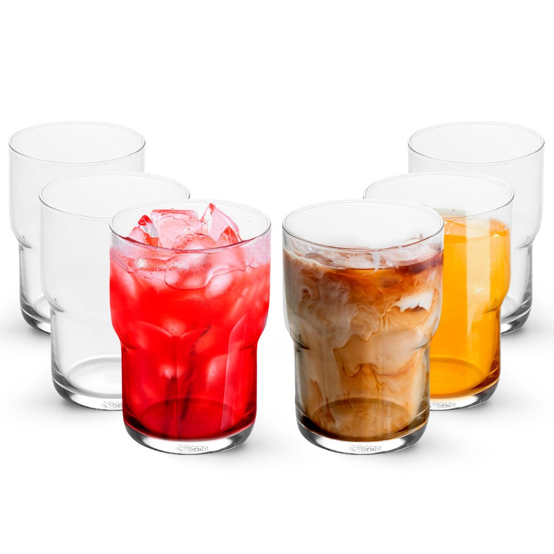 Iced Coffee Glasses - Set of 6 (15oz/21oz) - BottleBuzz