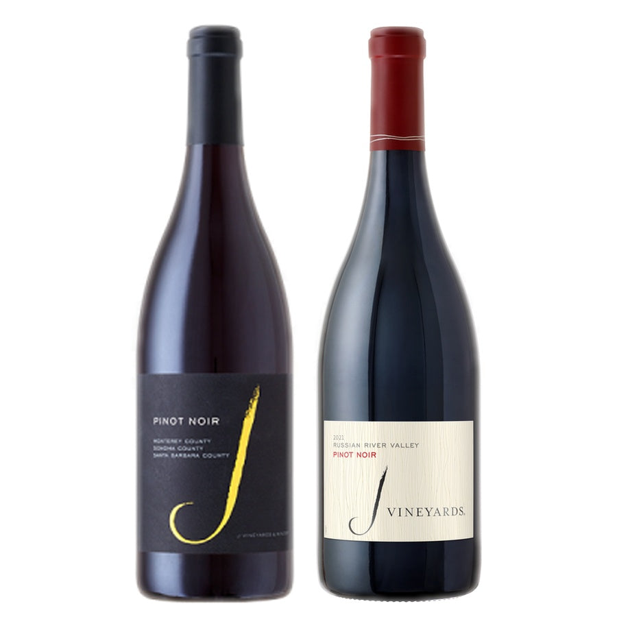 J Vineyards Pinot Noir and J Vineyards Pinot Noir Estate Russian River Valley Sonoma