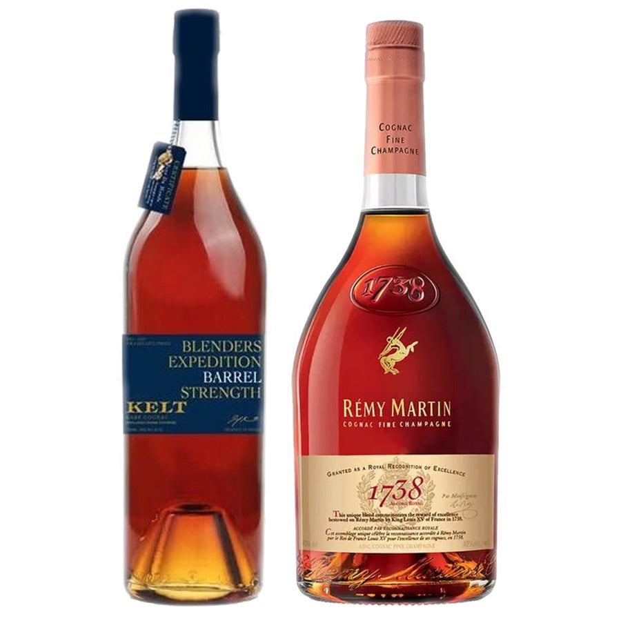 Kelt Tour Monde Cognac Cask Strng and Remy Martin 1738 Accord Royal Cognac