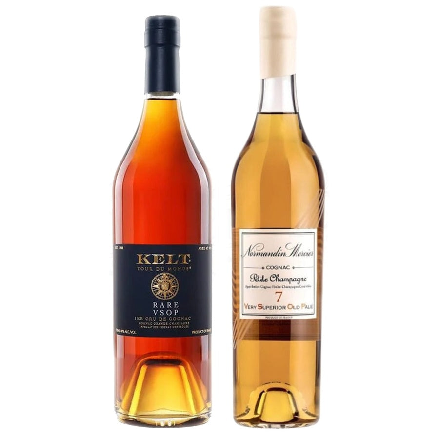 Kelt Tour Monde Cognac VSOP Rare and Normandin Mercier Petite Champagne Cognac Vsop 7 Year