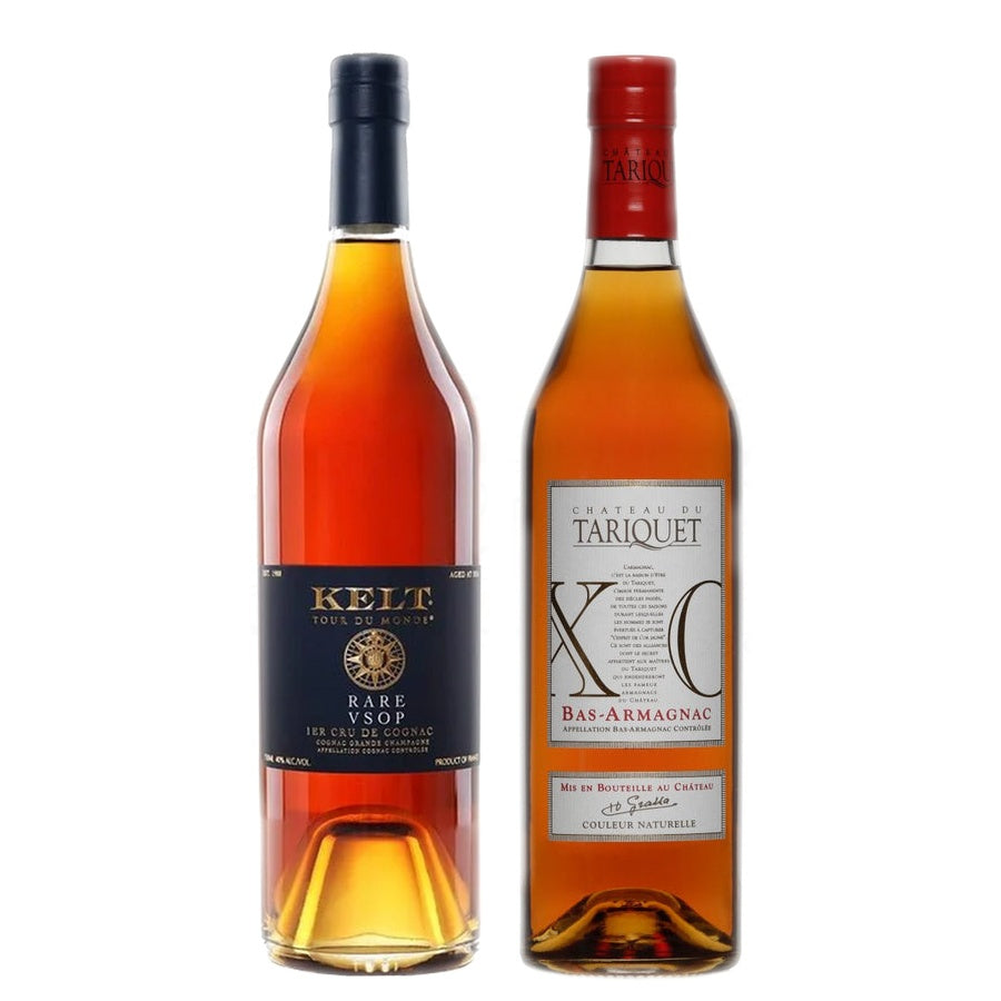 Kelt Tour Monde Cognac VSOP Rare and Tariquet Bas-Armagnac XO