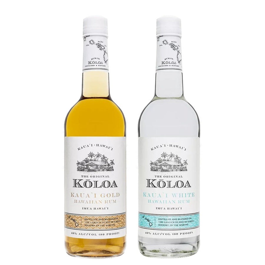 Koloa Kaua'i Gold Rum and Koloa Kaua'i White Rum