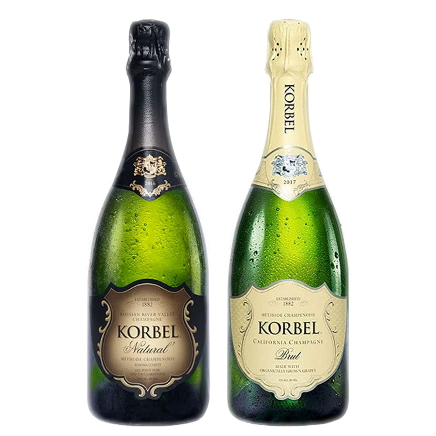 Korbel Natural California Champagne and Korbel Organic Brut California Champagne